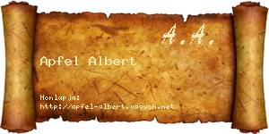Apfel Albert névjegykártya